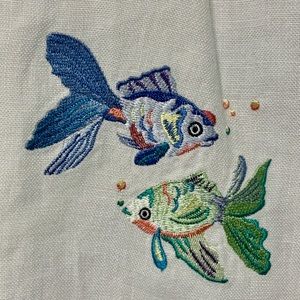 Talbots matching linen blouse and skirt